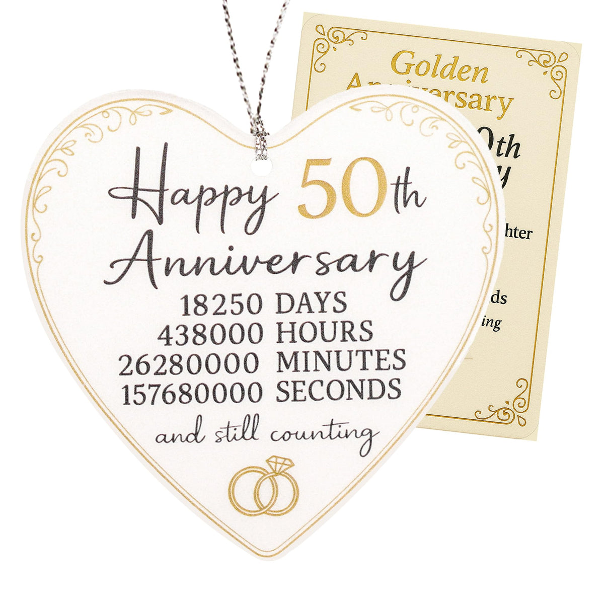 50th wedding valentines gifts love ornament story card