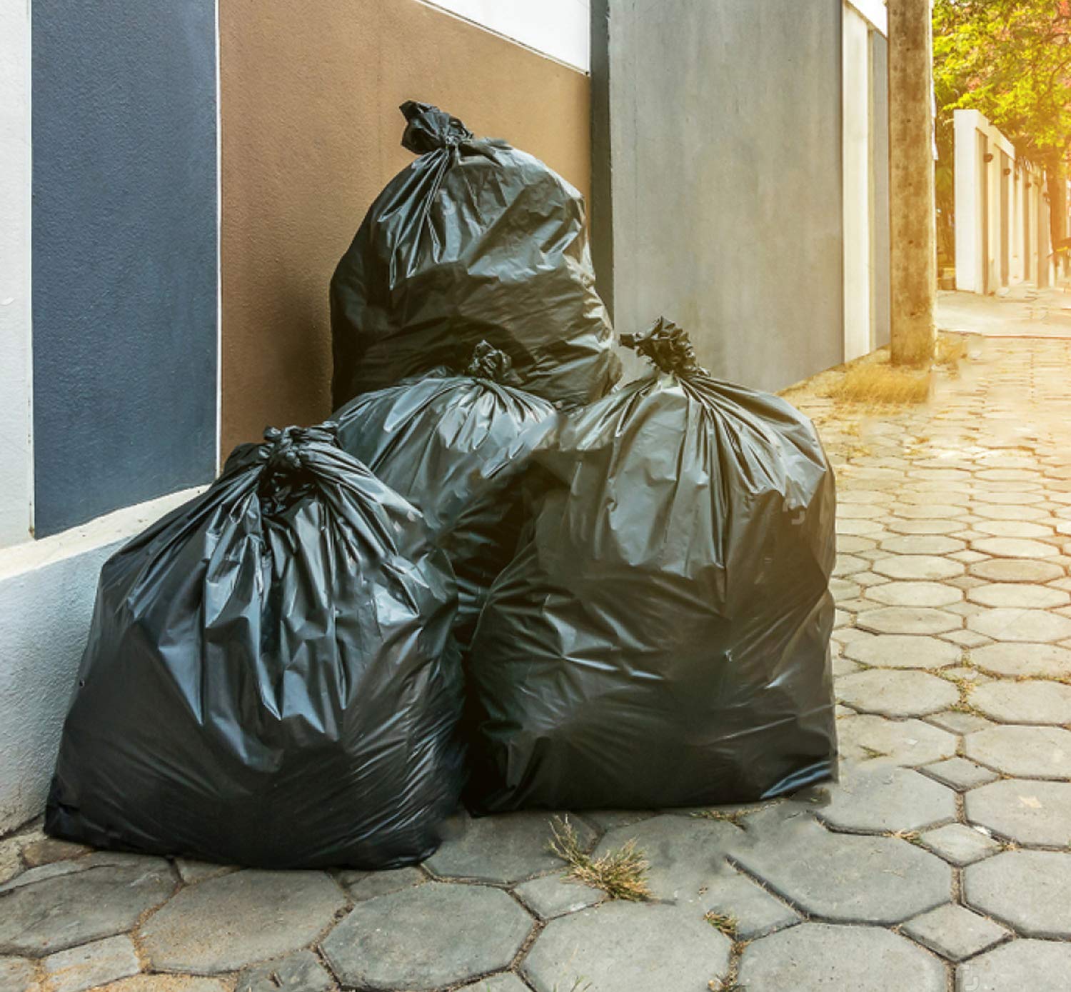 Residential outdoor bin liners 65 gallon fit rollout can