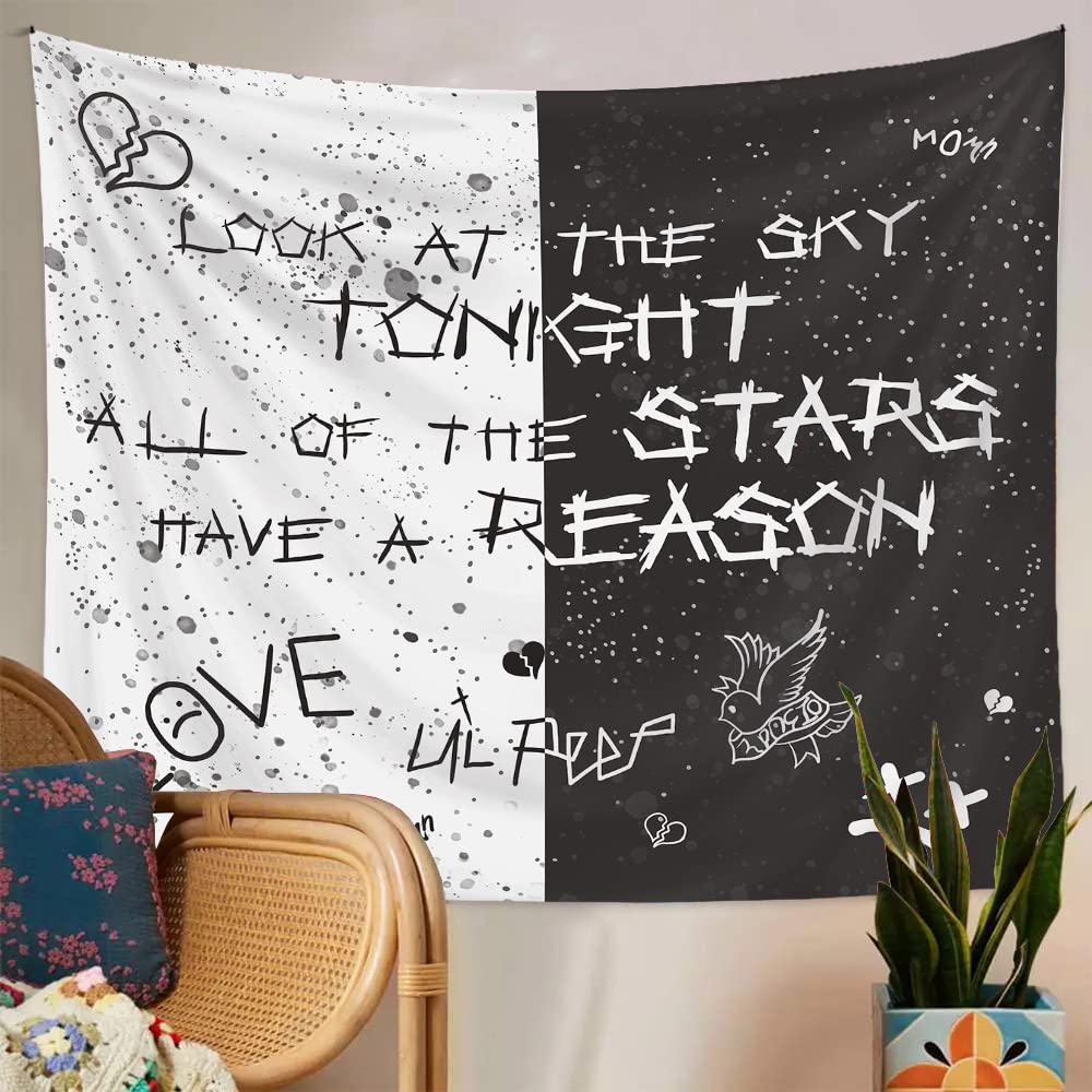 50x60 inch tapestry hanging in dorm room