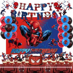 Banner from 52pcs Spider Birthday Decorations Pack for spider themed party