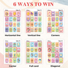 54 bilingual calling cards for baby shower loteria