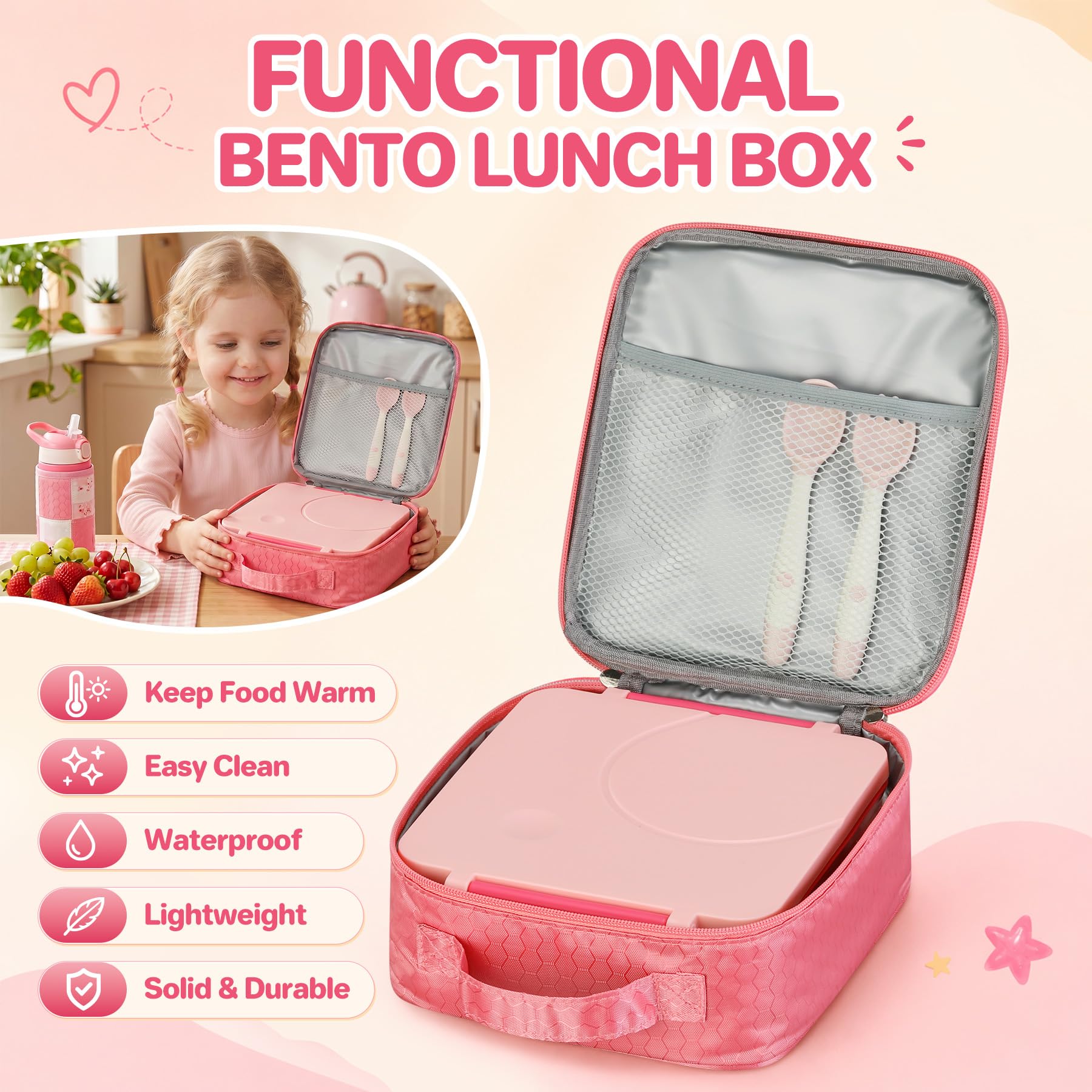 54oz lunch box and 8oz thermo with divider for 3 or 4 compartments