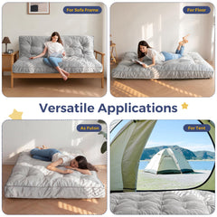 MAXYOYO futon mattress with high-density foam foundation