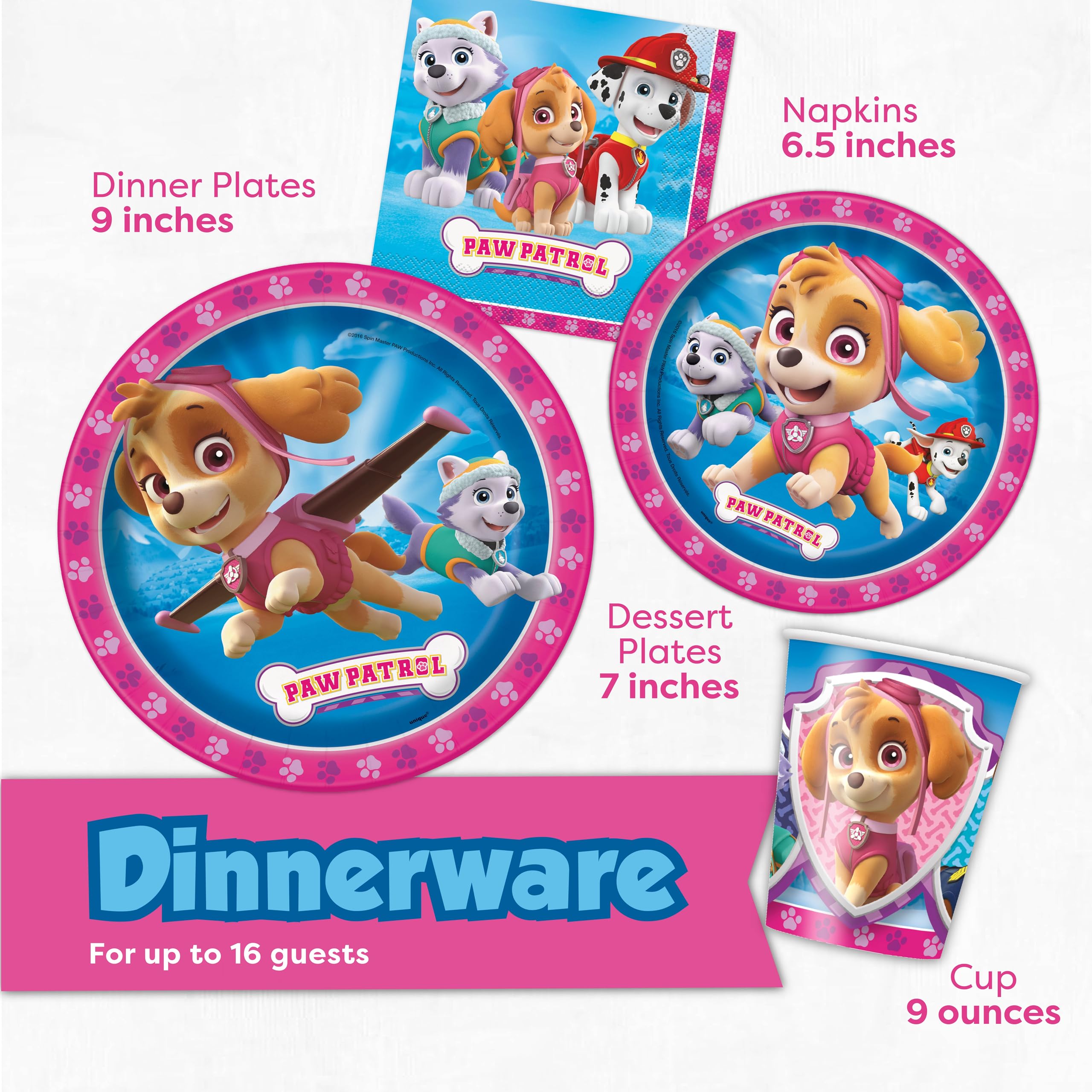 54 by 84 inch leakproof tablecloth for Paw Patrol party