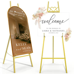 55-Inch Gold Easel Stand for Sign and Artwork
