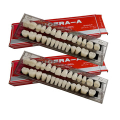 56 Pcs false teeth acrylic resin dentures set in A2 shade