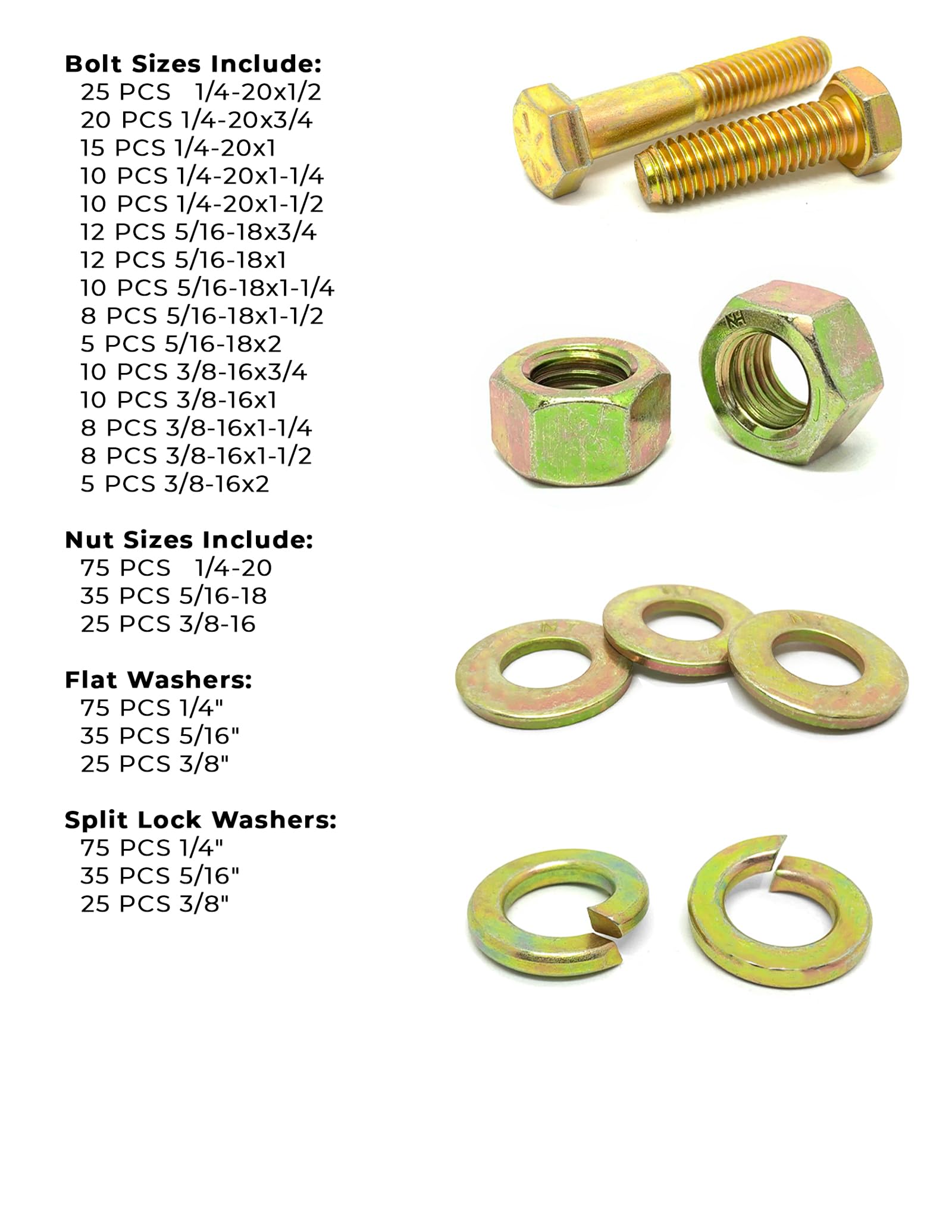 1/4 5/16 3/8 grade 8 hex cap screws close up