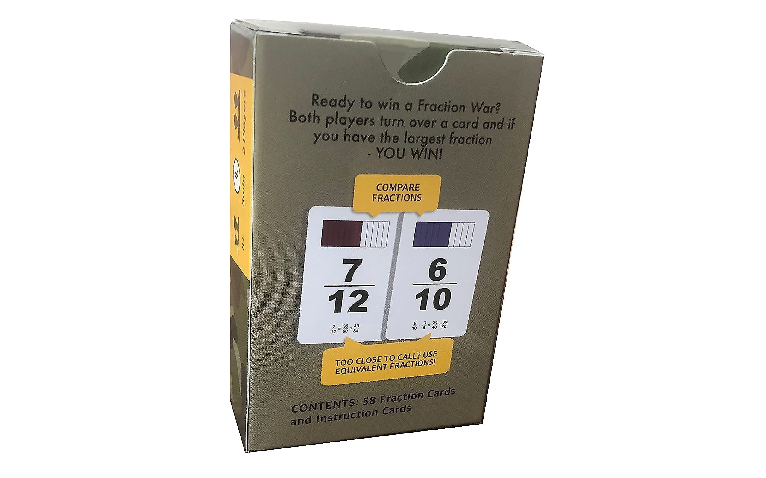 58 fraction cards spread out to show variety