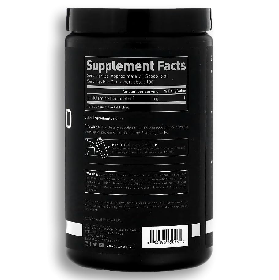 Glutamine powder for workouts and lean muscle support