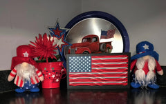 5 x 9 x 1 inches waving flag decor on shelf