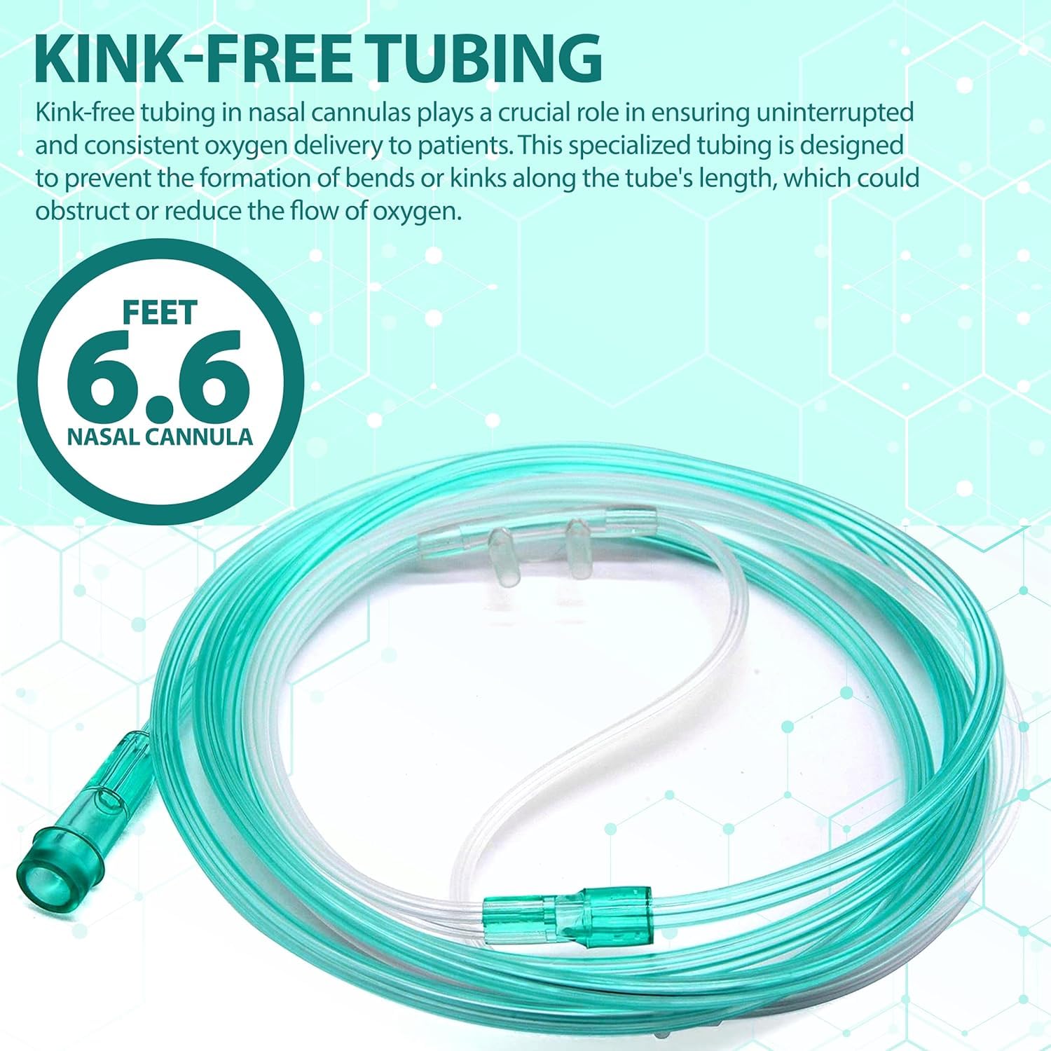 6.6 feet tubing length for nasal cannula close-up