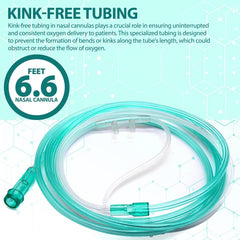 6.6 feet tubing length for nasal cannula close-up
