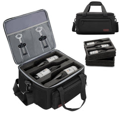 6-bottle wine bag travel foam interior