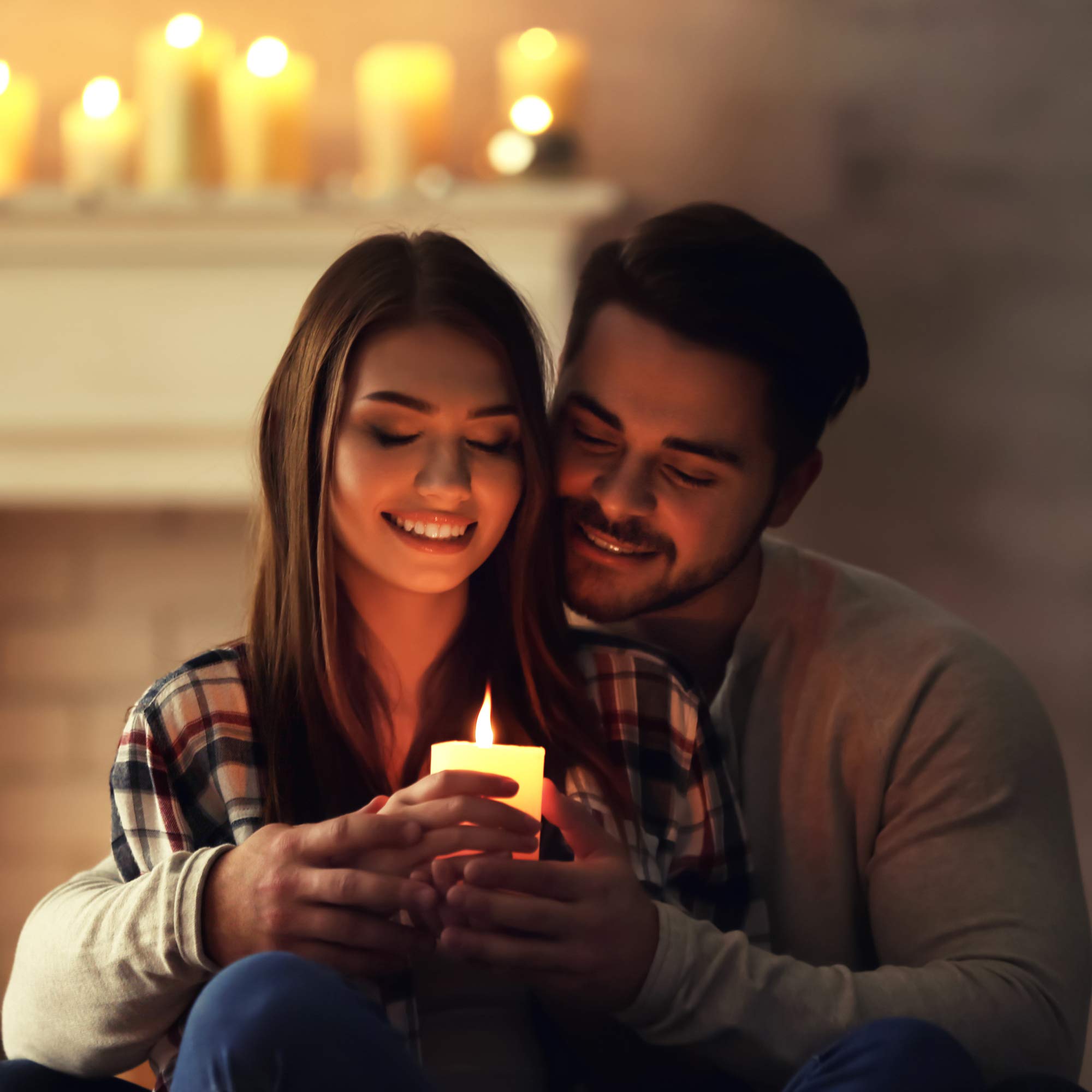 Pillar candle for weddings and gatherings