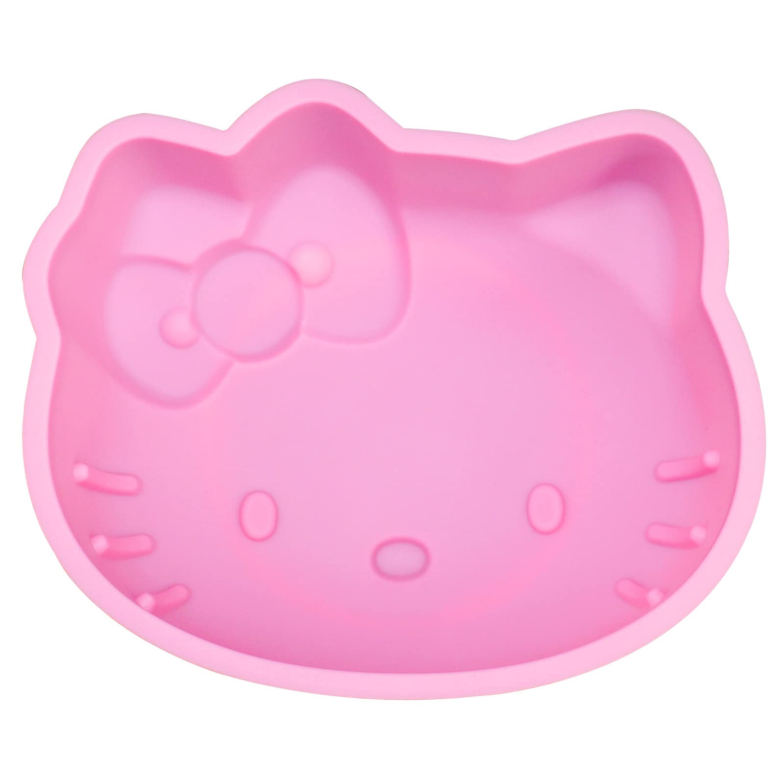 6 inch cute cat silicone fondant mold on white background