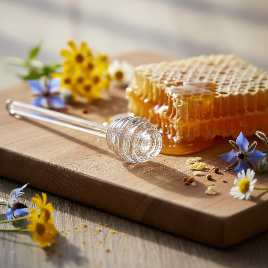 6 inch glass honey dipper sticks for jars