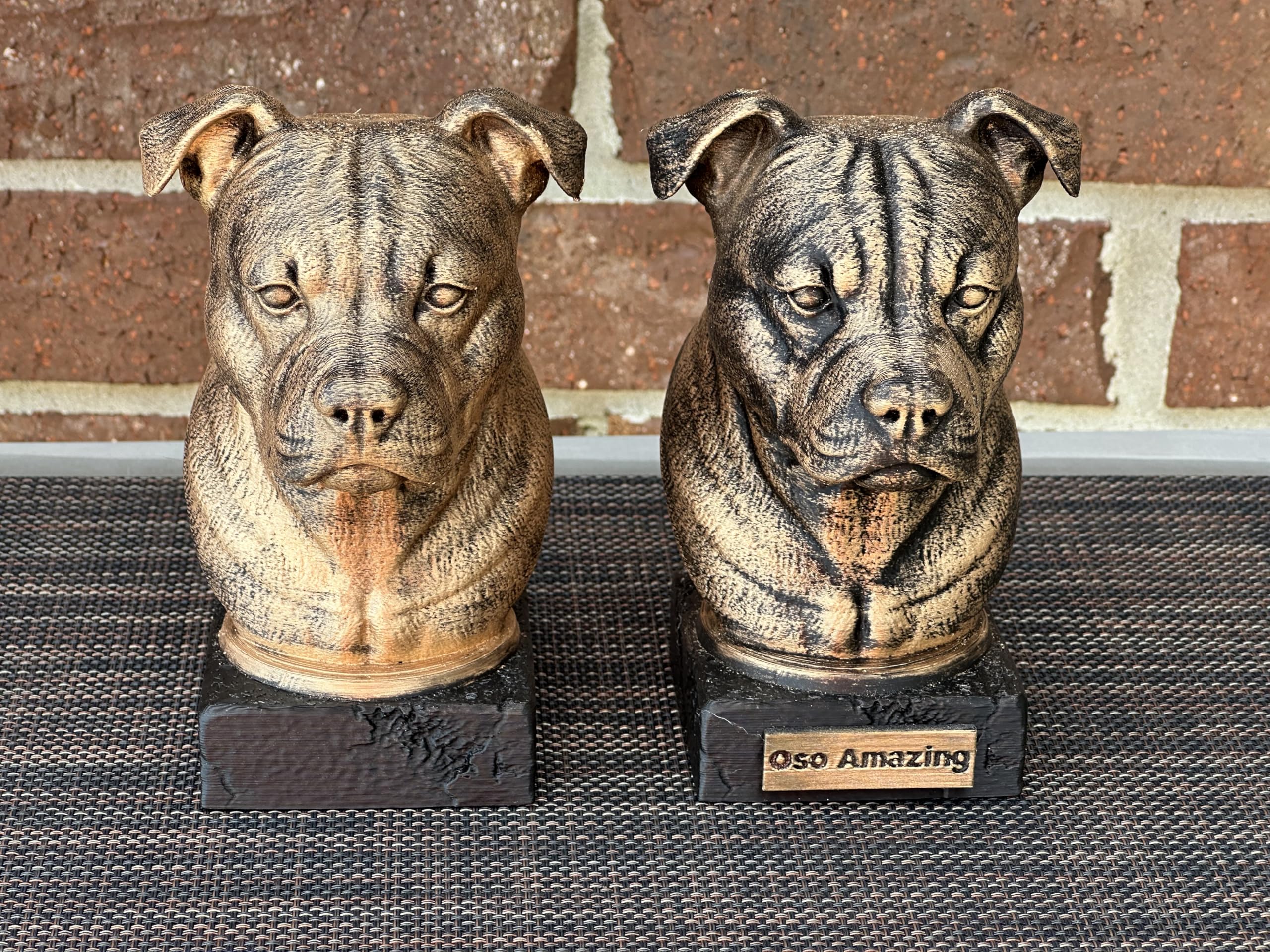 6-inch bust of Staffordshire Bull Terrier