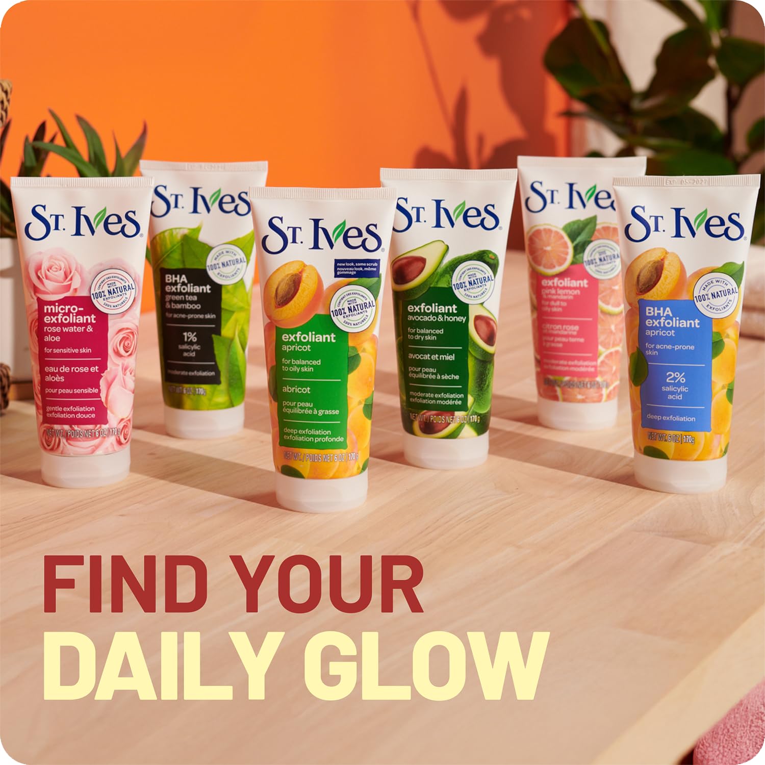 St Ives exfoliant face scrub product photography