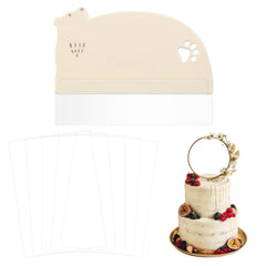 Six-pack cake scraper set with multiple scrapers