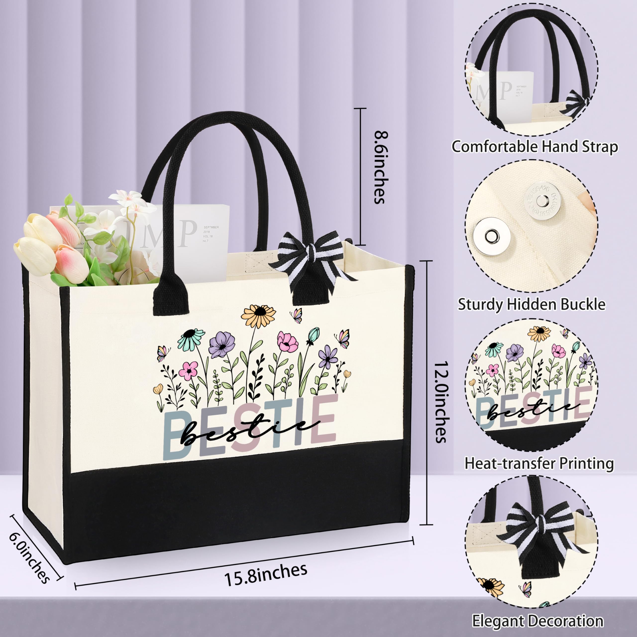 Bestie tote bag included in gift set