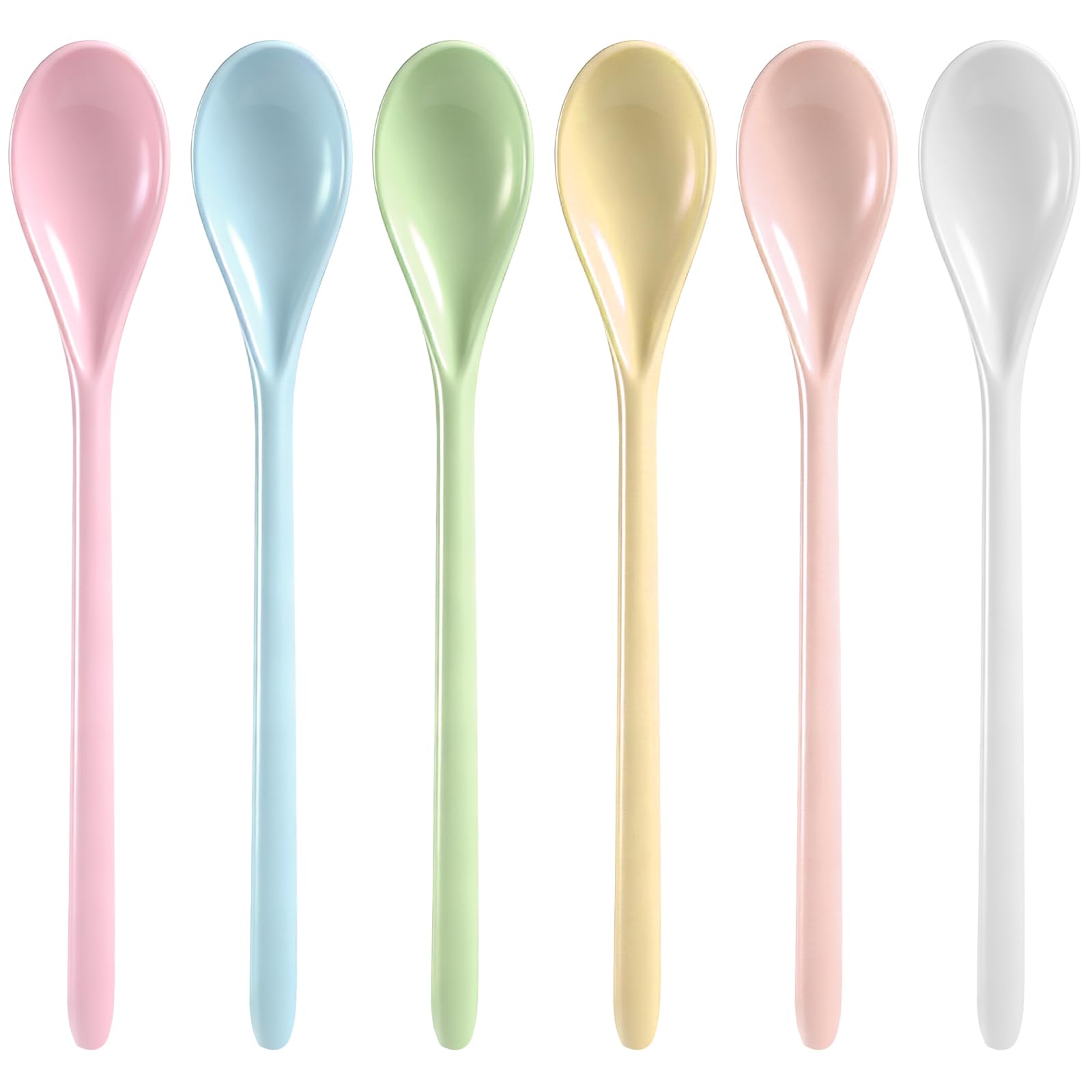 Six piece melamine long spoons set packaging