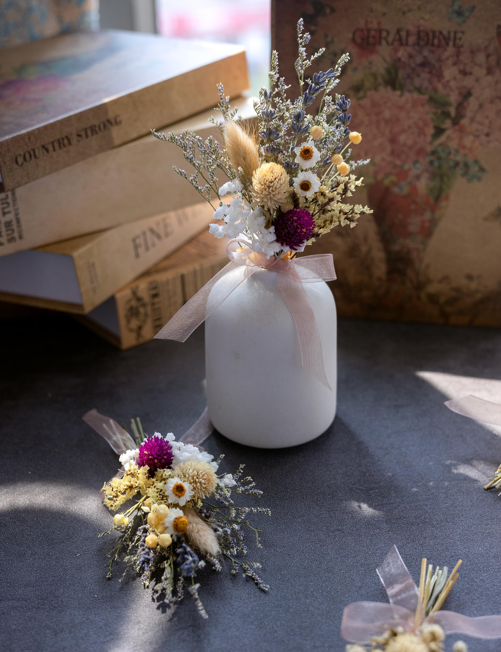 Pink toned mini bouquets ideal for home decor and gifting