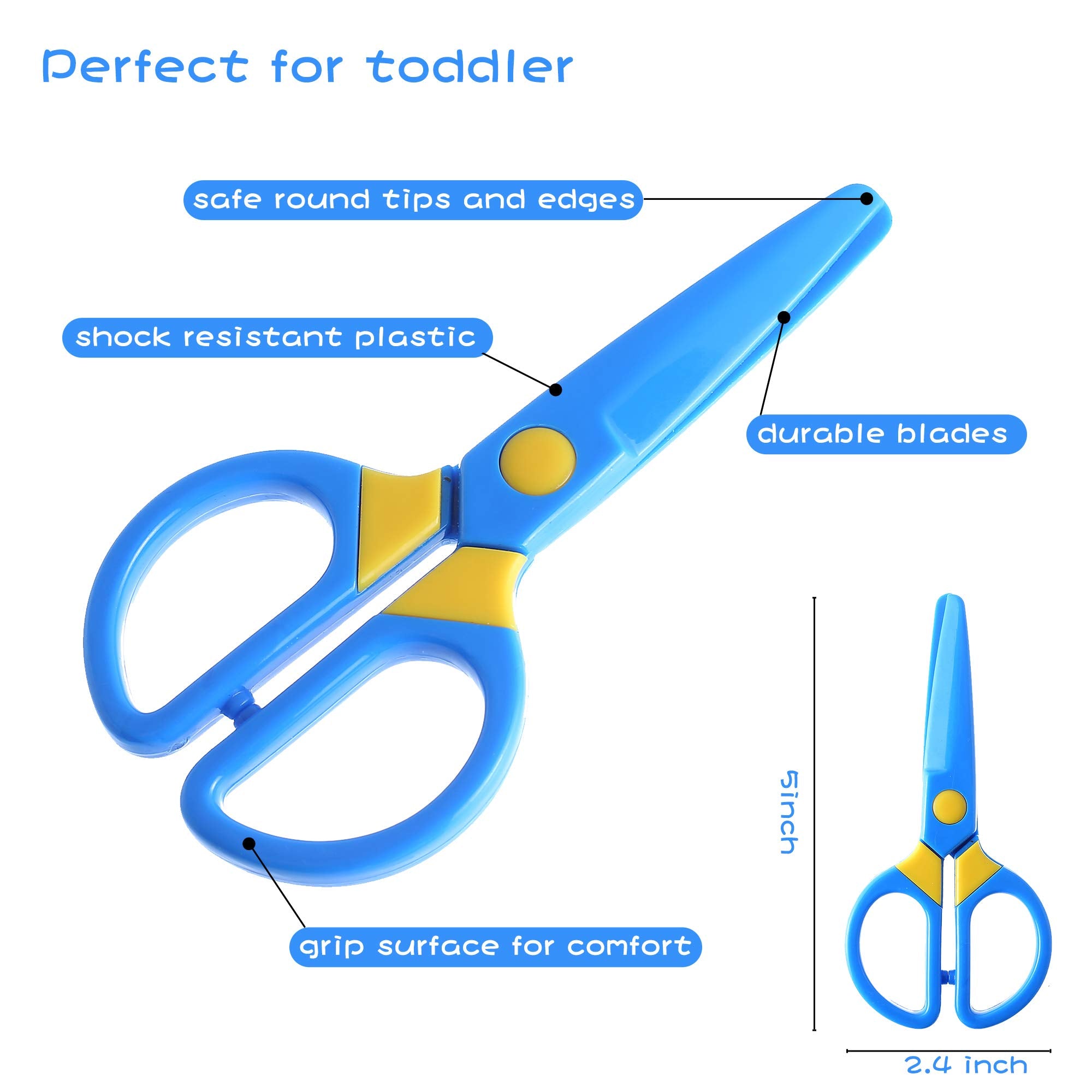 Scissors measure approximately 5 inches long