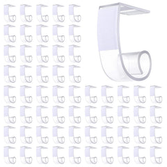 60 pieces table skirting clips clear plastic nylon hook and loop