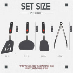 Ergonomic silicone spatula with non-slip grip