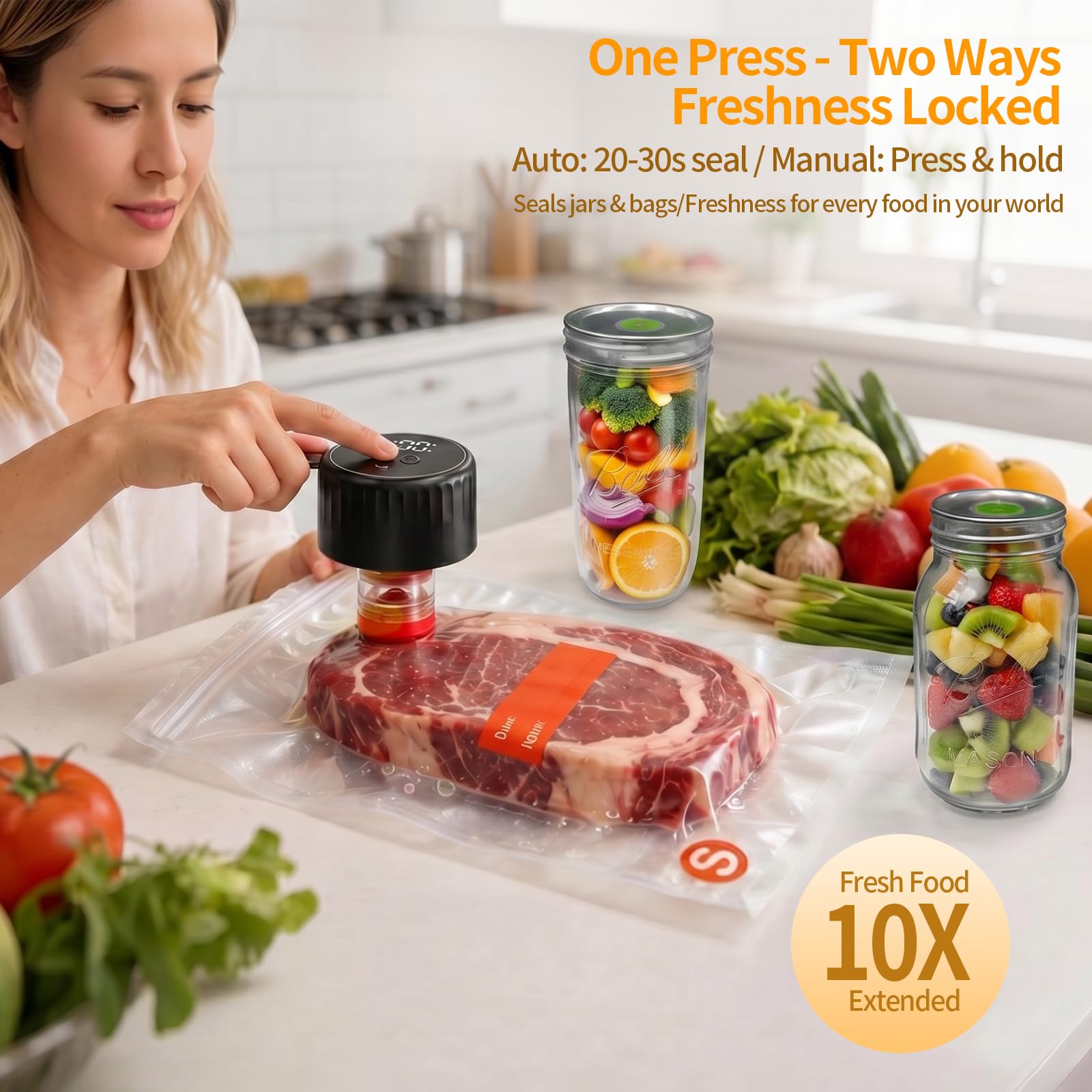 65kpa vacuum sealer close up label