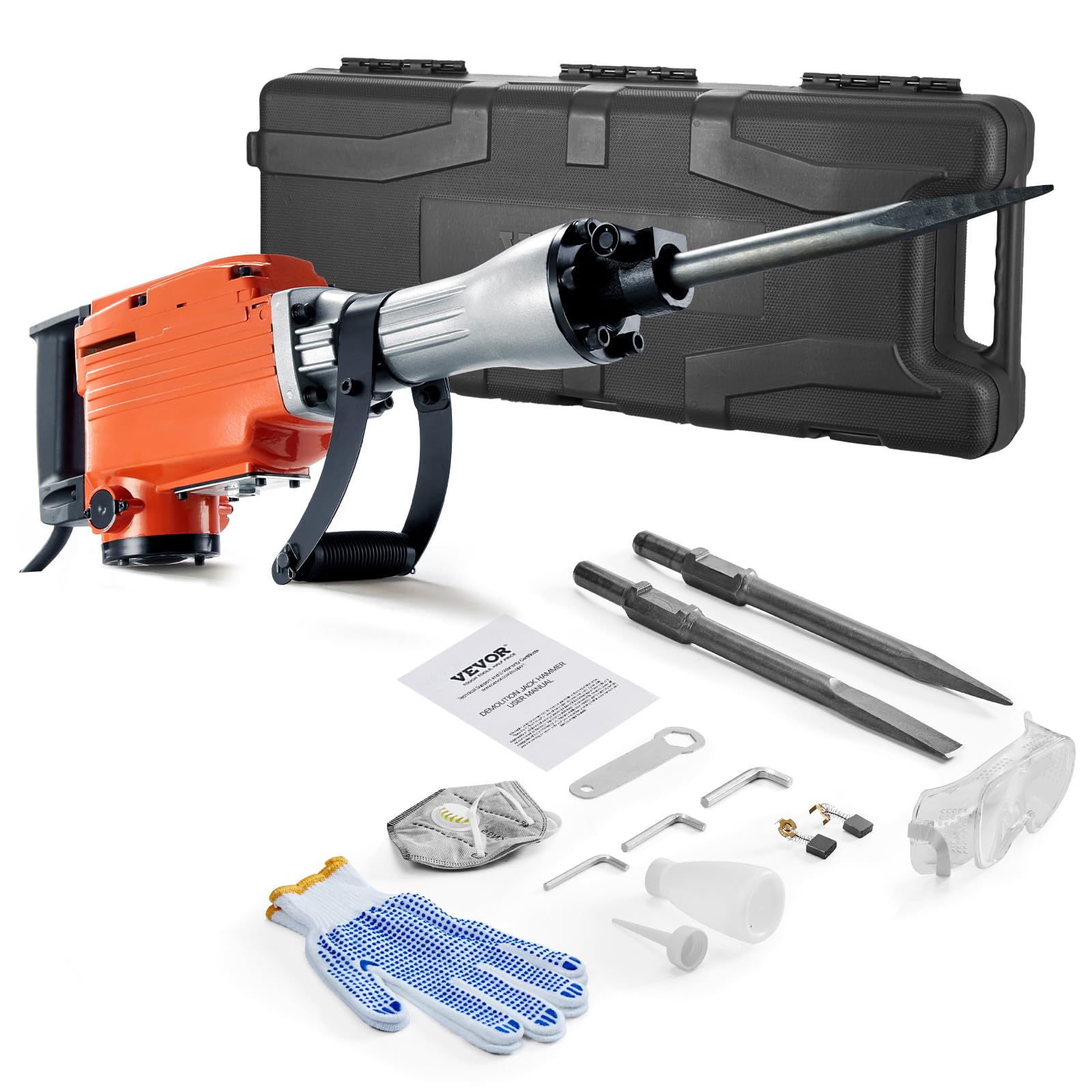 Demolition hammer showing 66J impact energy label