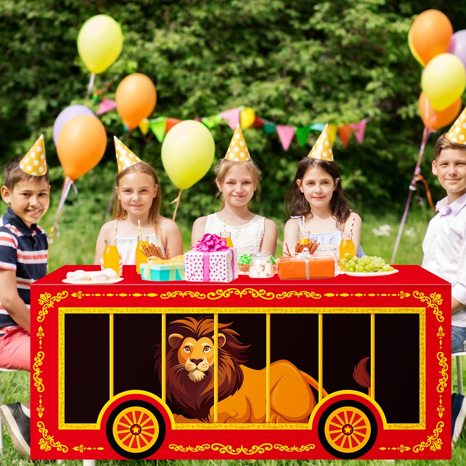 washable and reusable carnival table cloth care friendly