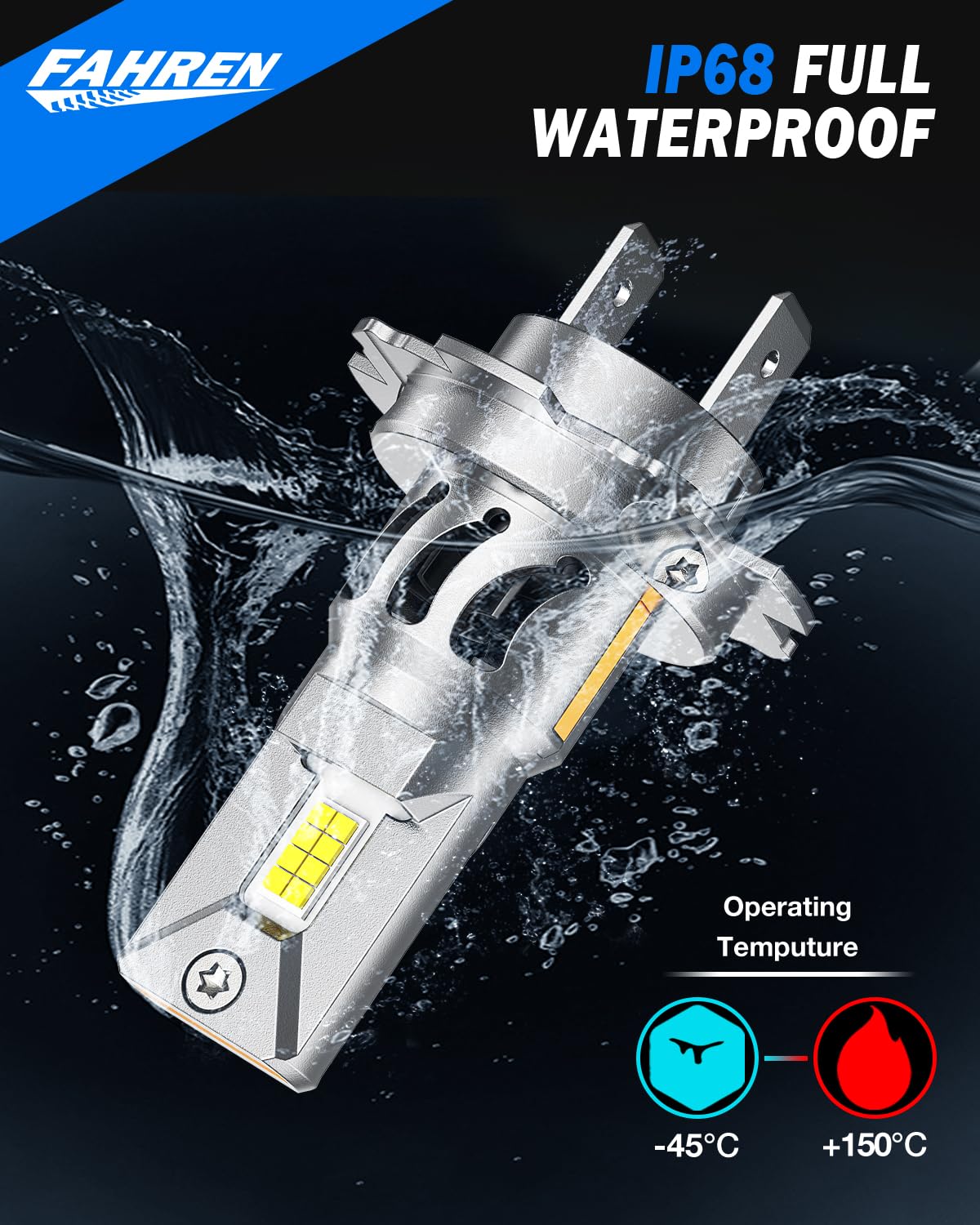 Pack of 2 bulbs for FAHREN H7 LED upgrade