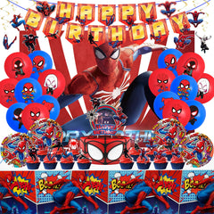 Main Spider Birthday Decorations set packaging