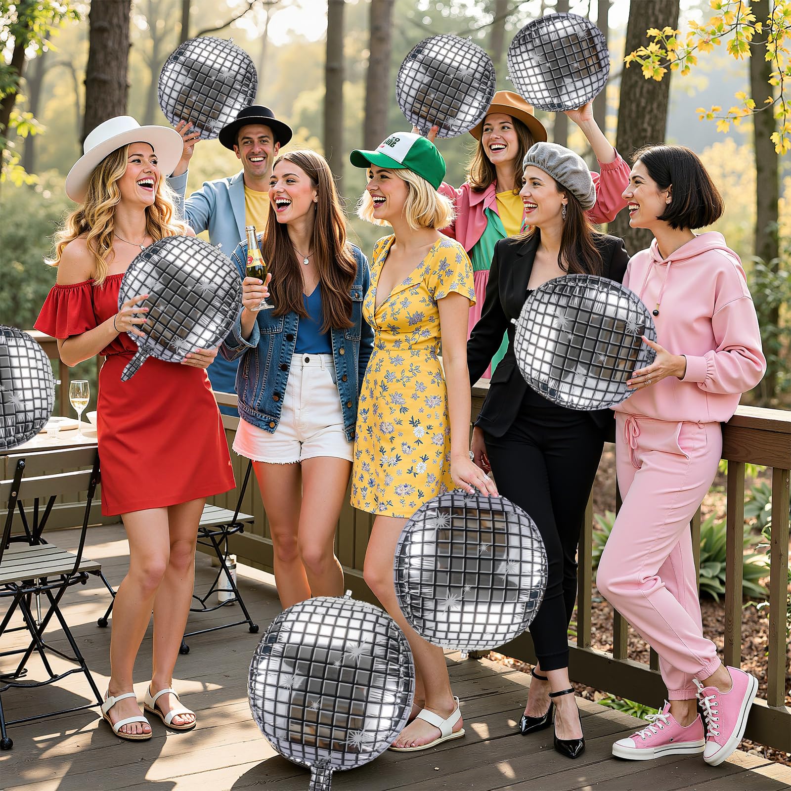 reusable silver disco ball balloons easy to deflate and store