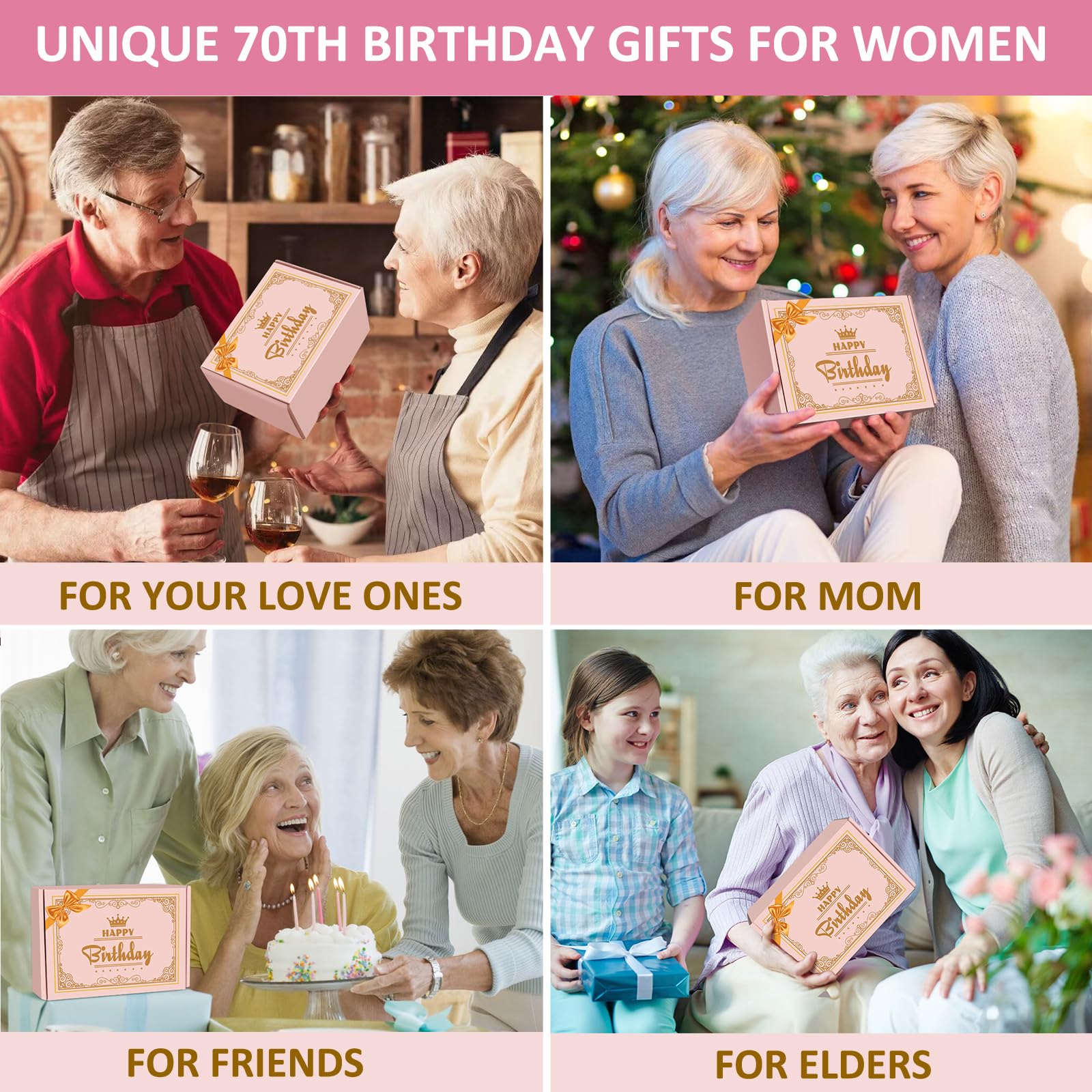 gift box packaging with protective padding for 70th birthday gifts