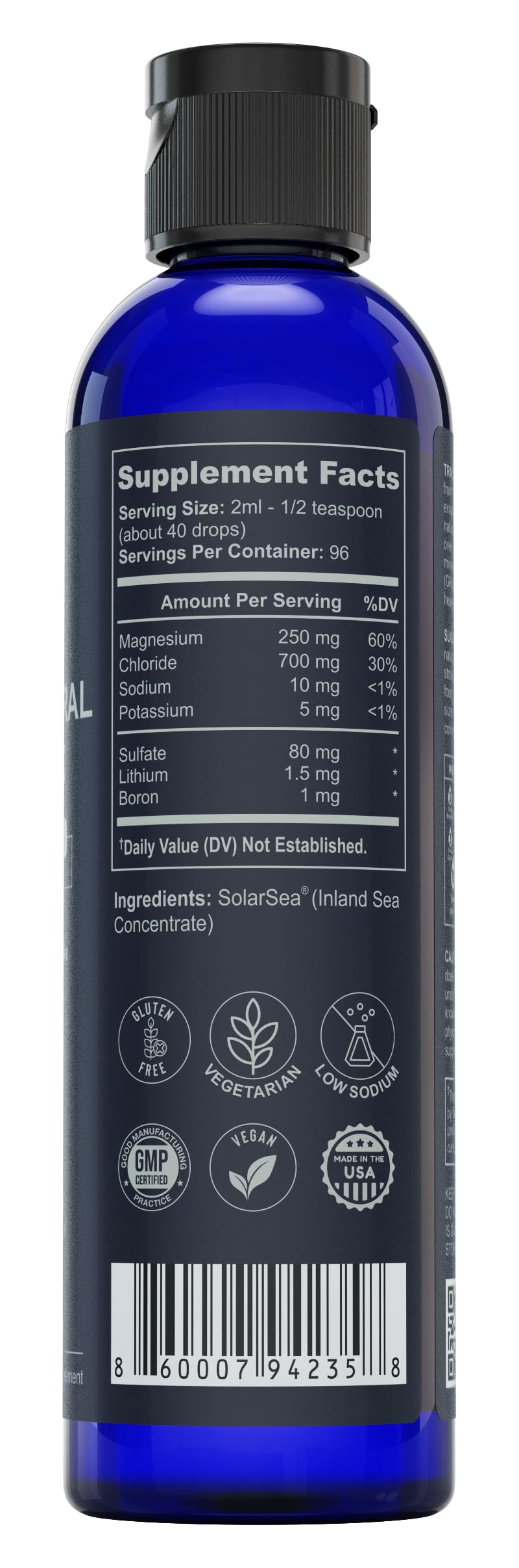 Mineral blend including magnesium chloride boron lithium