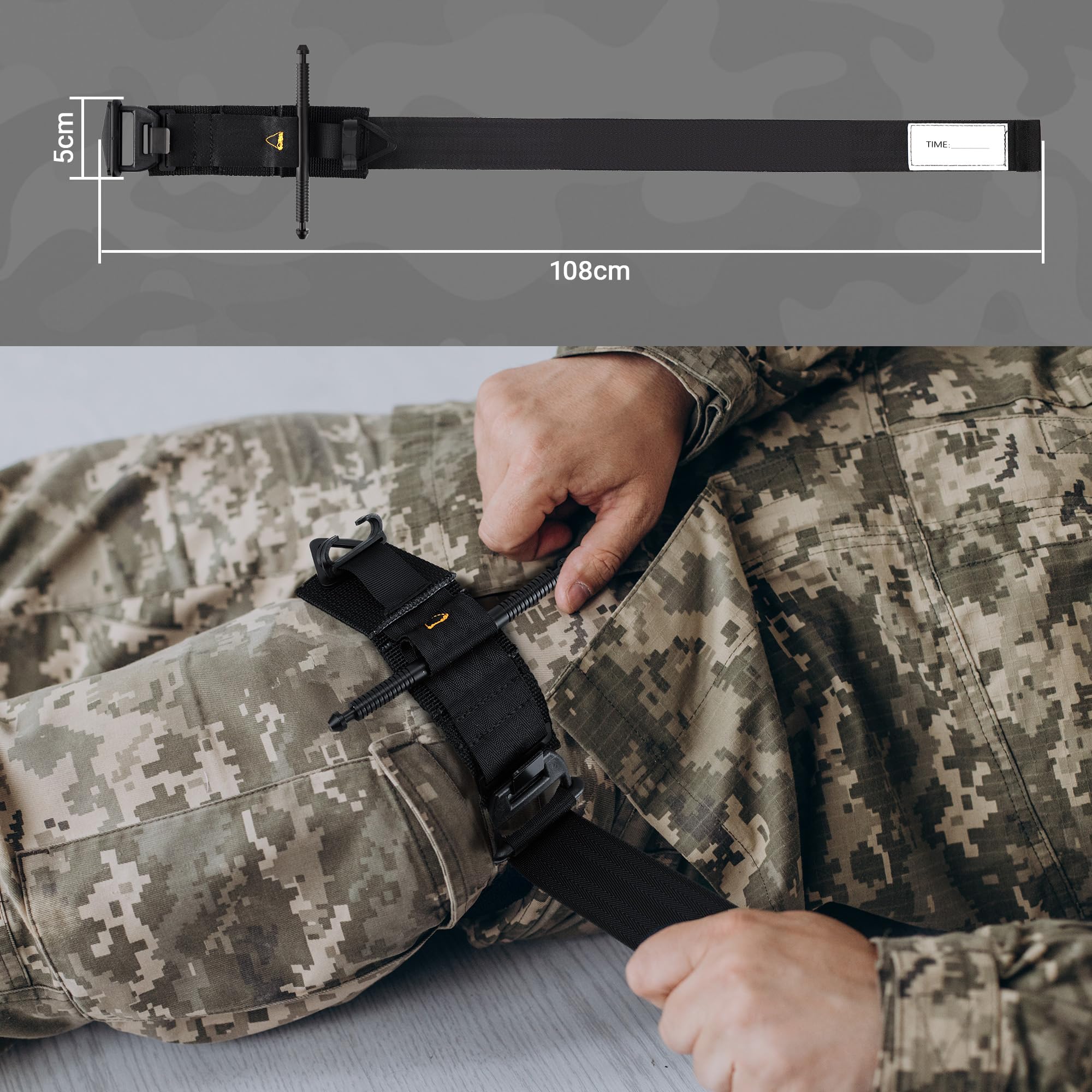 MOLLE-compatible straps for trauma kit storage