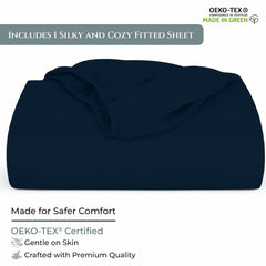 78x80 navy king fitted sheet Royale Linens