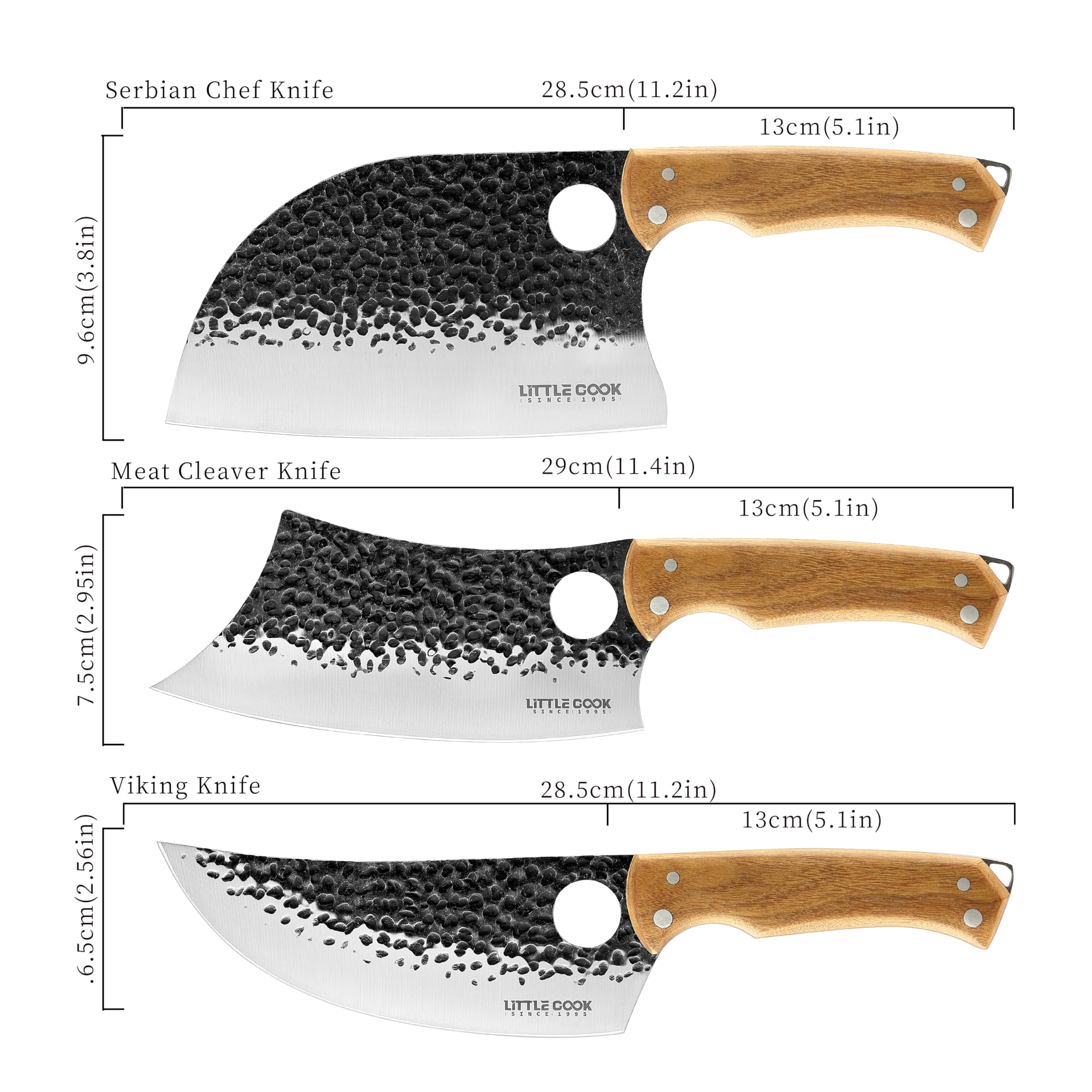 7in butcher meat cleaver included