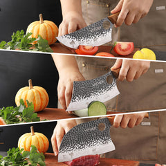7 inch butcher meat cleaver for heavy duty cutting