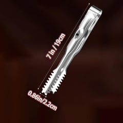 Silver 7 inch ice tongs for bar and kitchen