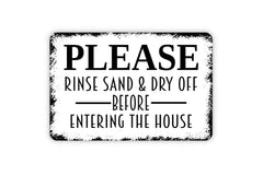 8-12 inch metal sign with black edge for indoor or outdoor use