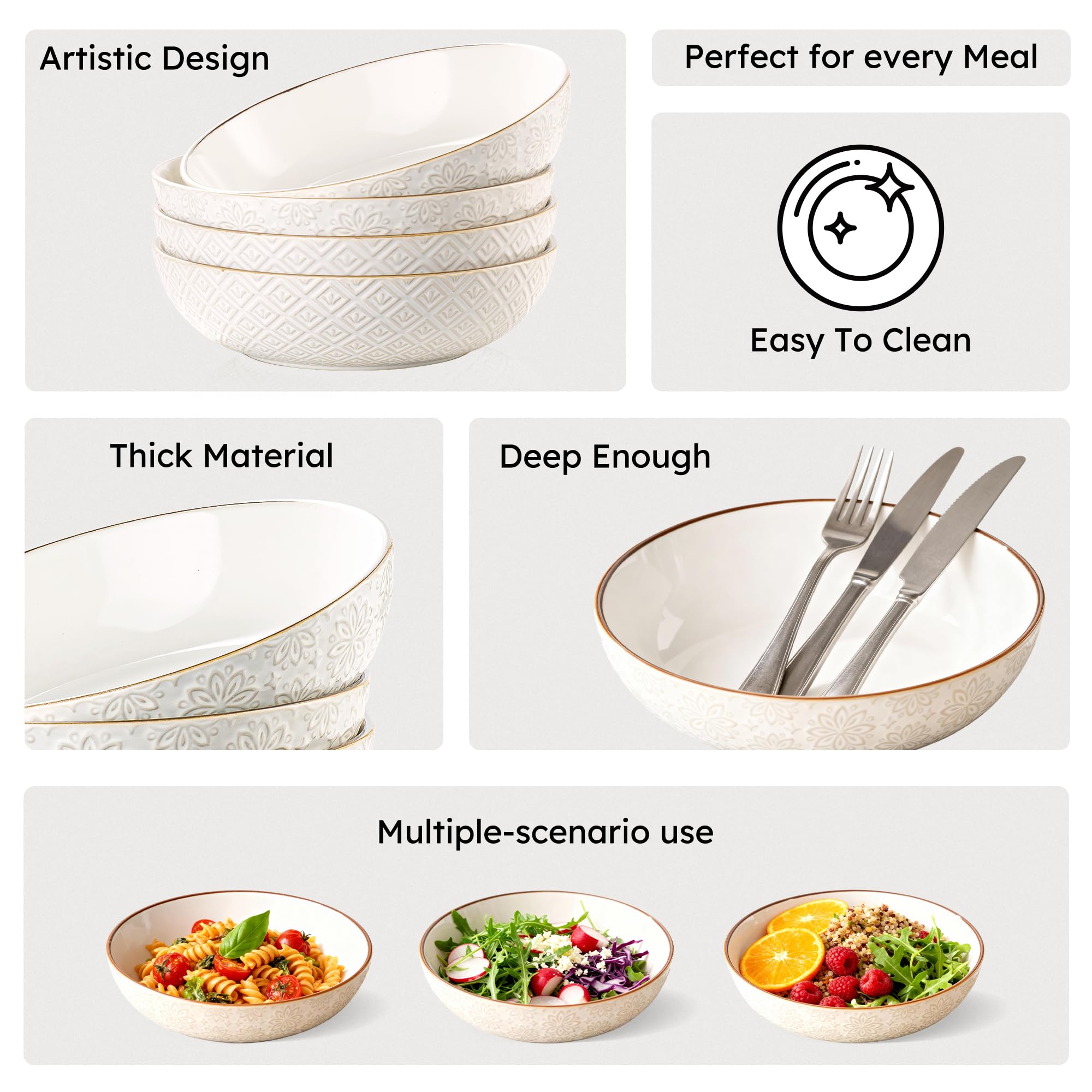 Microwave safe Dafuceramic bowls