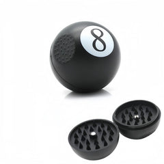 8-ball shaped herb grinder front view