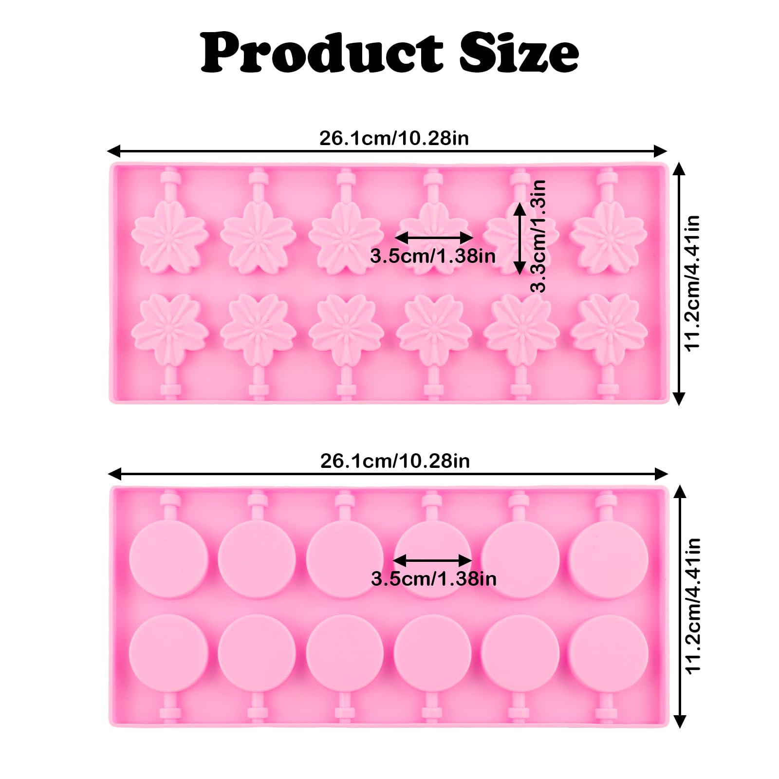 Small 8 cavity silicone lollipop mold