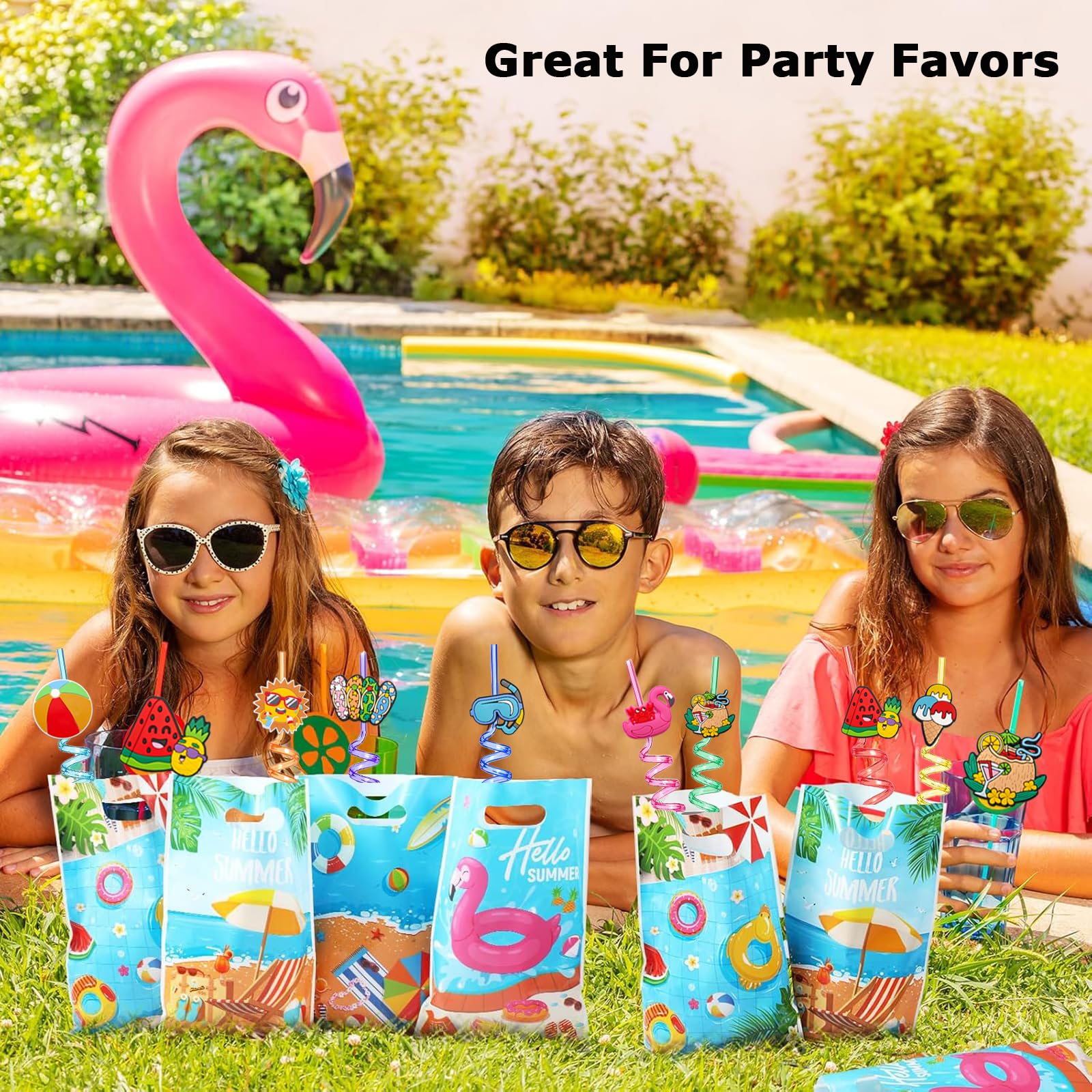 Reusable colorful straw designs for summer drinks