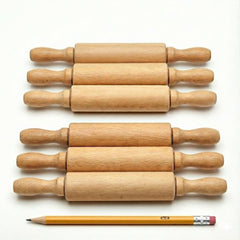 8-inch kids mini rolling pins set of 6 for baking and crafts