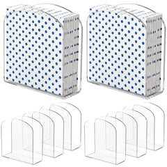 8-pack crystal acrylic napkin holder for table on display