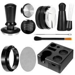 8 piece espresso accessories kit with tamping station